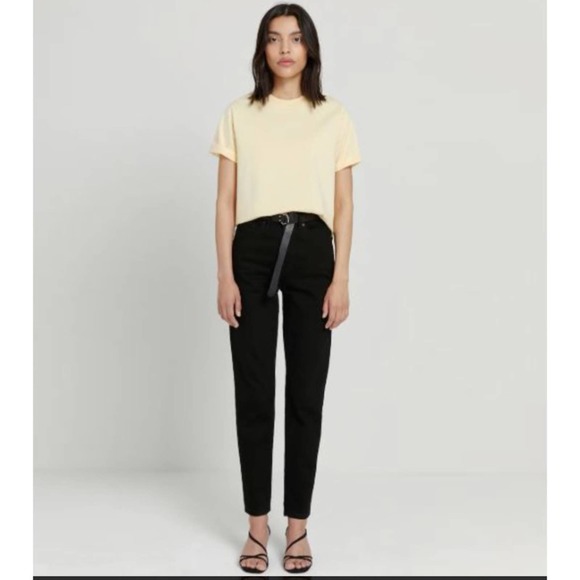 Frank & Oak Denim - Stevie High Waisted Tapered Jeans black NWT